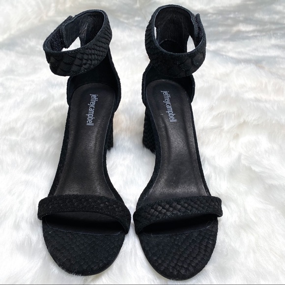 JEFFREY CAMPBELL LAURA EMBOSSED SNAKE SANDAL - Picture 8 of 11